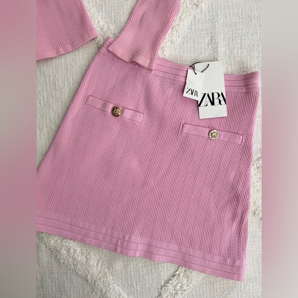 Zara Pink Ribbed Knit Set - Picture 5 of 9